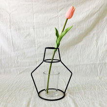 Load image into Gallery viewer, Nordic Minimalist Abstract Vase Lines Black A Iron Vase Flower Vase Dried Flower
