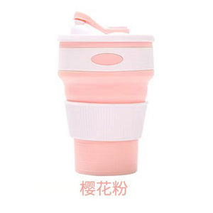 350ml Folding Silicone Cup Portable Silicone Telescopic Drinking Collapsible Coffee Cup Multifunction Foldable Silica Mug Travel