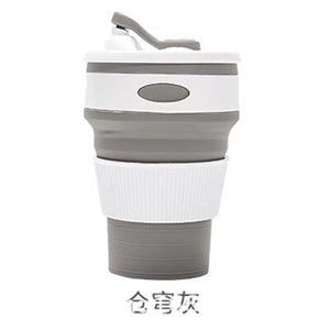 350ml Folding Silicone Cup Portable Silicone Telescopic Drinking Collapsible Coffee Cup Multifunction Foldable Silica Mug Travel