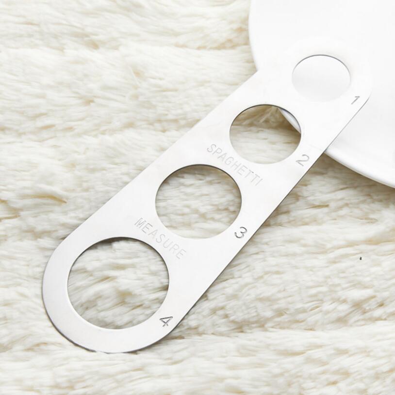 Stainless Steel Measuring Tool Spaghetti Ruler 4 Holes Restaurant Kitchen Gadgets Kitchen Supplies Noodle Pasta Ruler